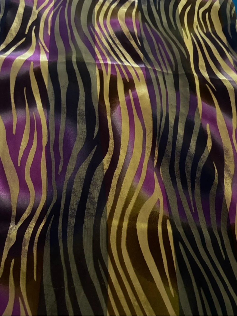 Purple and Silver Zebra Stripe Lightweight Scarf with a silk feel